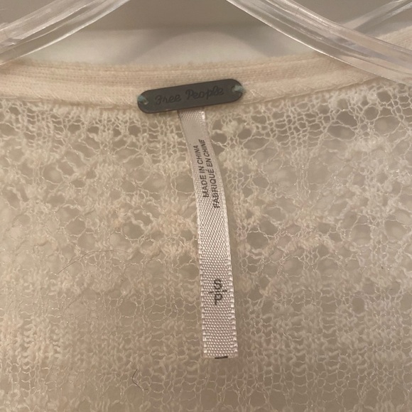 Free People Ivory Lace V-Neck Mini Dress Size Small - Picture 3 of 6